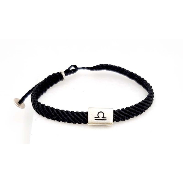 Ανδρικό βραχιόλι από ασήμι 925 με το ζώδιο του (Ζυγού)